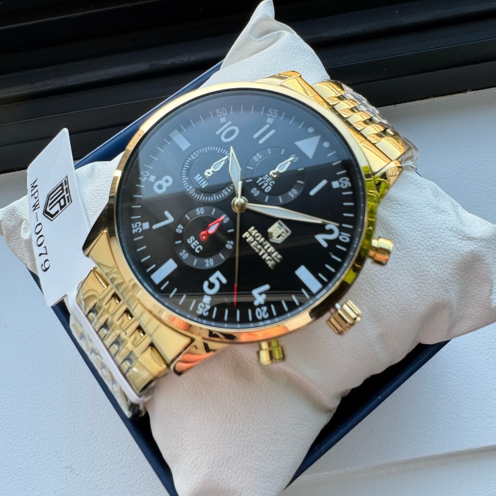 Invicta X Montres Prestige Pilot Gold/Black Men's Watch 42mm MPW-0079 New! - Picture 2 of 7